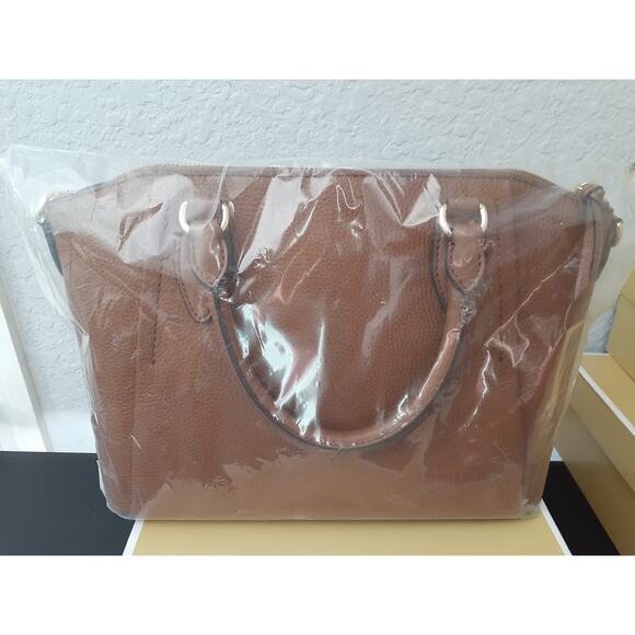 Michael Kors Sienna Medium Pebbled Leather Satchel Handbag - Picture 3 of 3